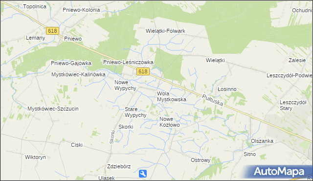 mapa Wola Mystkowska, Wola Mystkowska na mapie Targeo
