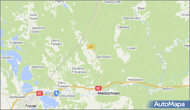 mapa Zachodzko, Zachodzko na mapie Targeo