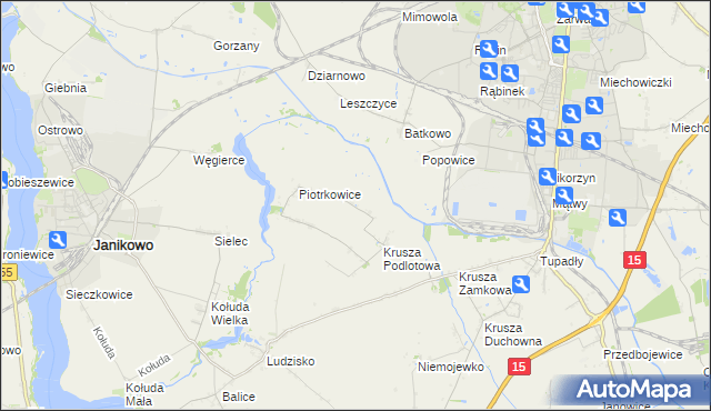 mapa Żalinowo, Żalinowo na mapie Targeo