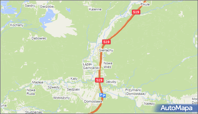 mapa Łążek Ordynacki, Łążek Ordynacki na mapie Targeo