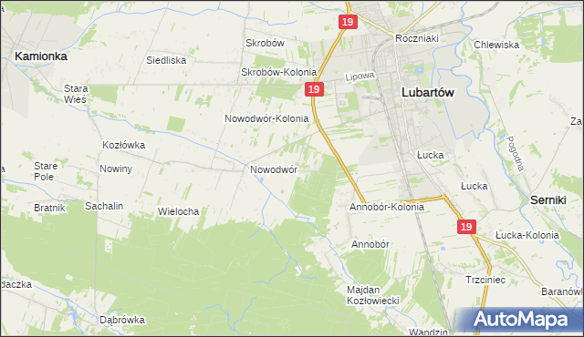 mapa Nowodwór-Piaski, Nowodwór-Piaski na mapie Targeo