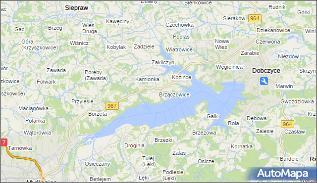 mapa Brzączowice, Brzączowice na mapie Targeo