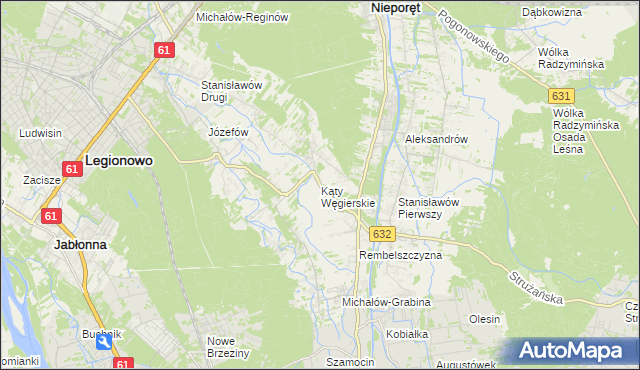 mapa Kąty Węgierskie, Kąty Węgierskie na mapie Targeo