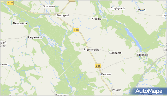 mapa Przemysław gmina Resko, Przemysław gmina Resko na mapie Targeo