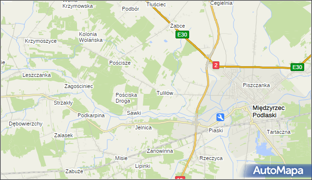 mapa Tuliłów, Tuliłów na mapie Targeo