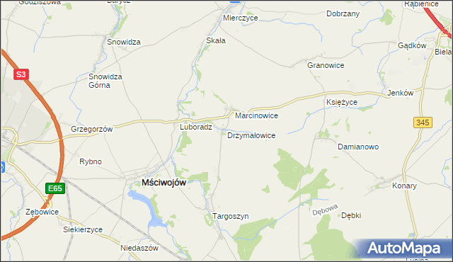 mapa Drzymałowice, Drzymałowice na mapie Targeo