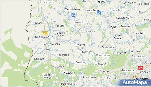 mapa Dzianisz, Dzianisz na mapie Targeo