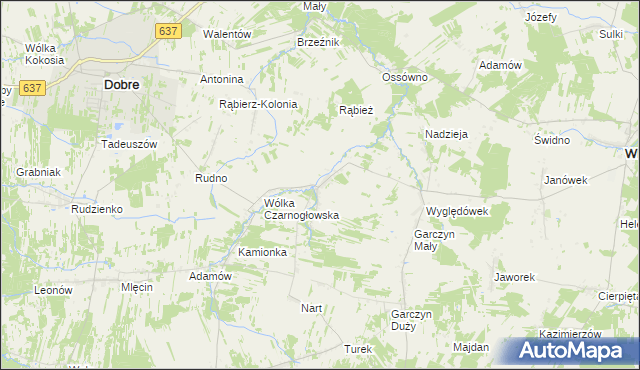 mapa Czarnogłów, Czarnogłów na mapie Targeo