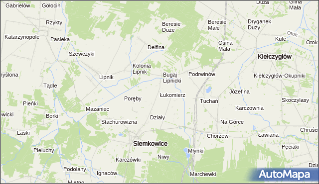 mapa Łukomierz, Łukomierz na mapie Targeo
