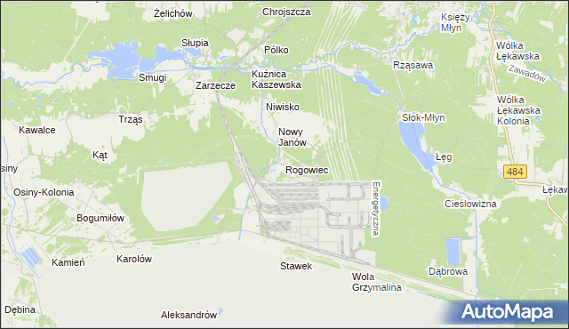 mapa Rogowiec, Rogowiec na mapie Targeo