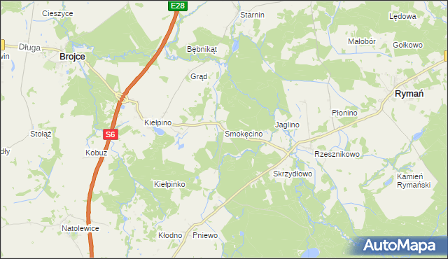 mapa Smokęcino, Smokęcino na mapie Targeo