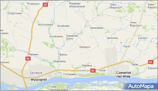 mapa Stobiecin, Stobiecin na mapie Targeo