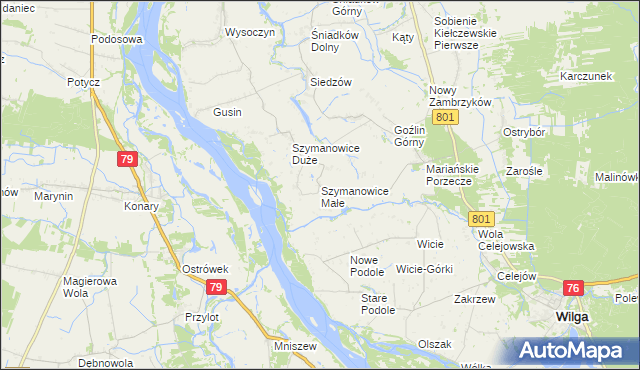 mapa Szymanowice Małe, Szymanowice Małe na mapie Targeo