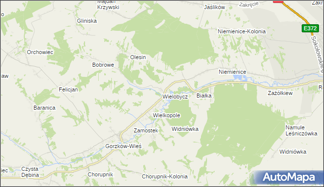 mapa Wielobycz, Wielobycz na mapie Targeo