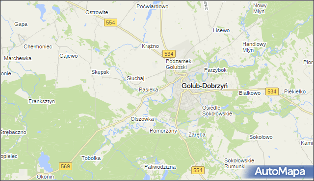 mapa Antoniewo gmina Golub-Dobrzyń, Antoniewo gmina Golub-Dobrzyń na mapie Targeo