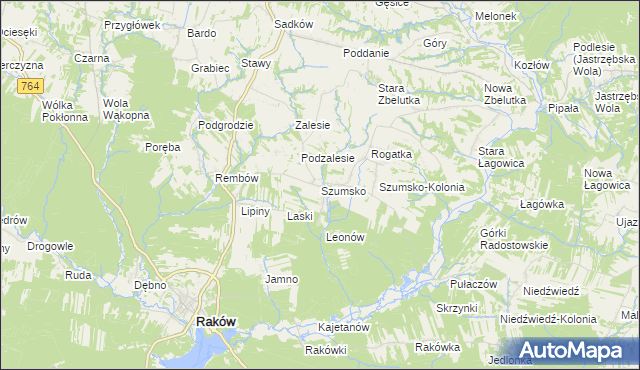 mapa Szumsko, Szumsko na mapie Targeo