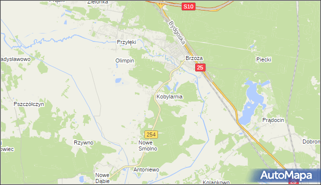mapa Kobylarnia gmina Nowa Wieś Wielka, Kobylarnia gmina Nowa Wieś Wielka na mapie Targeo