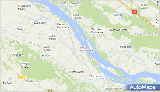 mapa Kępa Karolińska, Kępa Karolińska na mapie Targeo