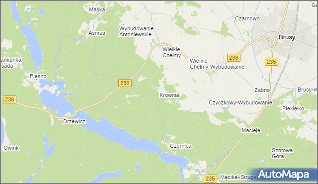 mapa Krównia, Krównia na mapie Targeo