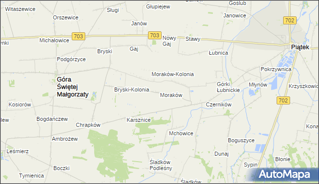 mapa Moraków, Moraków na mapie Targeo