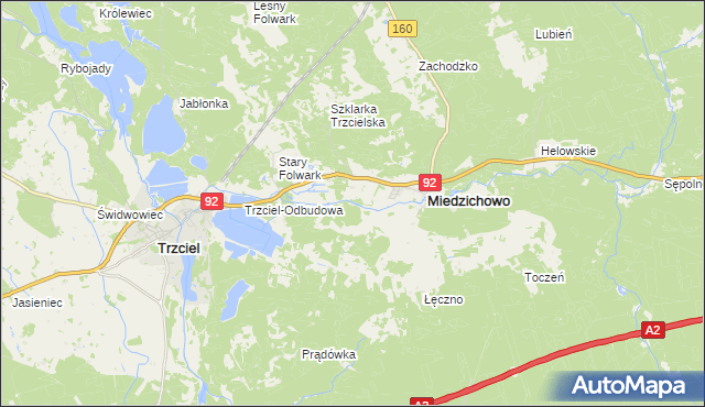 mapa Nowy Młyn gmina Miedzichowo, Nowy Młyn gmina Miedzichowo na mapie Targeo
