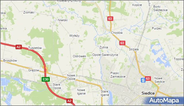 mapa Opole-Świerczyna, Opole-Świerczyna na mapie Targeo