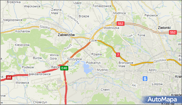 mapa Rząska, Rząska na mapie Targeo