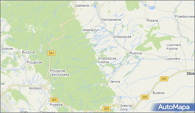 mapa Grodziszcze Kolonia, Grodziszcze Kolonia na mapie Targeo