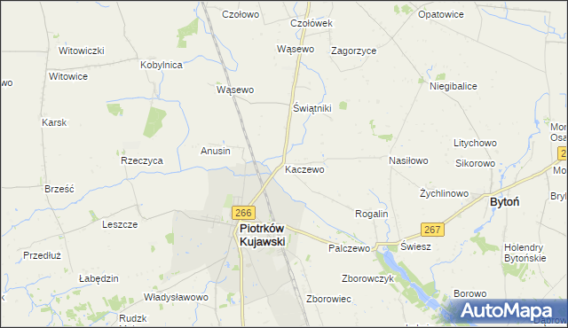 mapa Kaczewo, Kaczewo na mapie Targeo