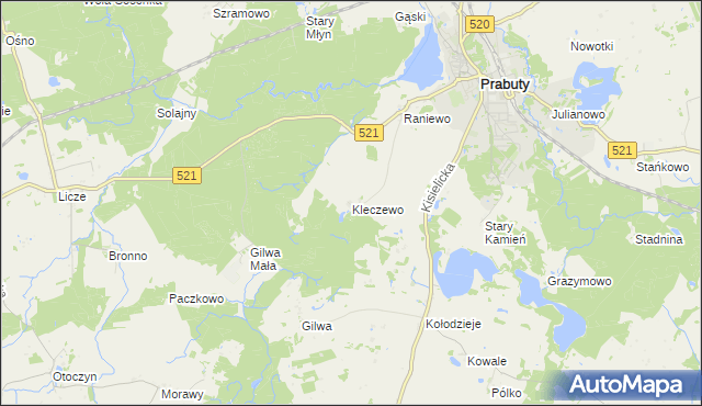 mapa Kleczewo, Kleczewo na mapie Targeo