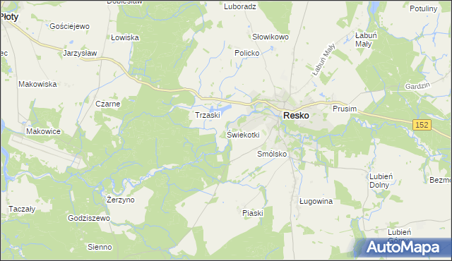 mapa Świekotki, Świekotki na mapie Targeo