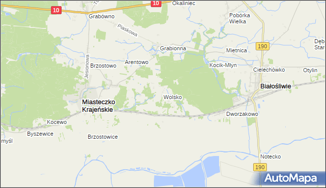 mapa Wolsko, Wolsko na mapie Targeo