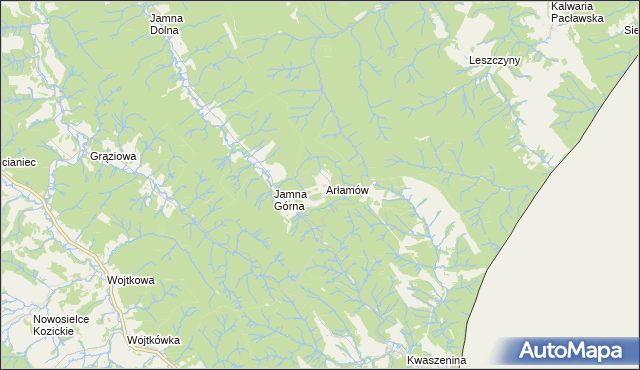 mapa Arłamów, Arłamów na mapie Targeo