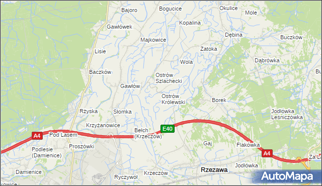 mapa Ostrów Królewski, Ostrów Królewski na mapie Targeo