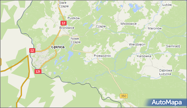 mapa Przewoźniki, Przewoźniki na mapie Targeo