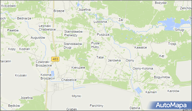 mapa Tatar, Tatar na mapie Targeo