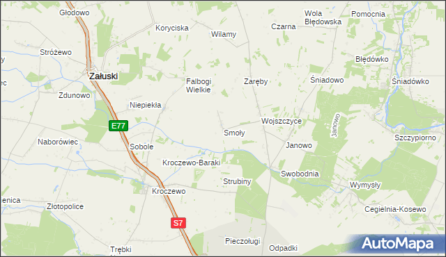 mapa Smoły, Smoły na mapie Targeo