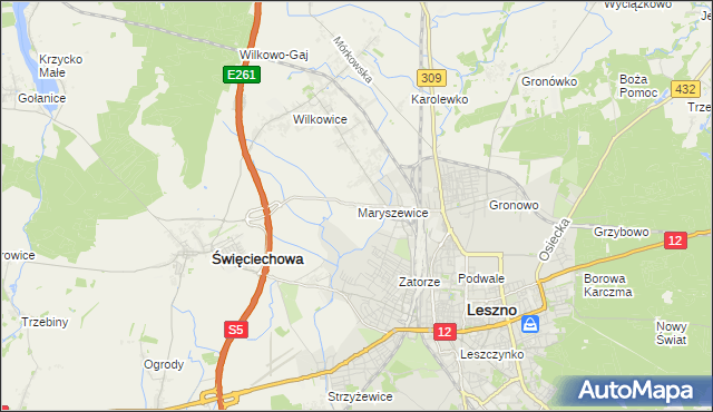 mapa Maryszewice, Maryszewice na mapie Targeo