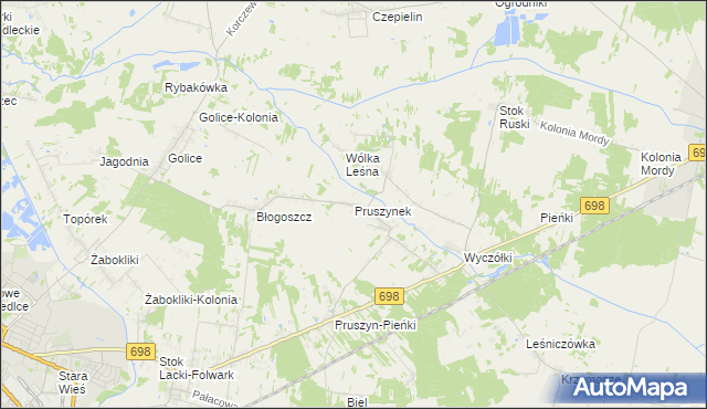 mapa Pruszynek, Pruszynek na mapie Targeo