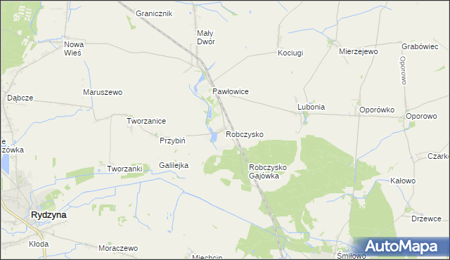 mapa Robczysko, Robczysko na mapie Targeo