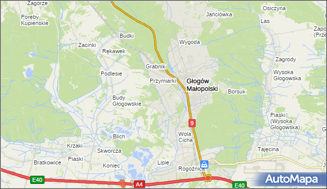 mapa Zabajka, Zabajka na mapie Targeo