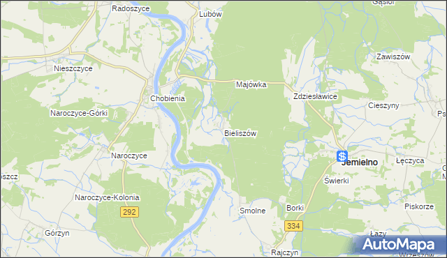 mapa Bieliszów, Bieliszów na mapie Targeo