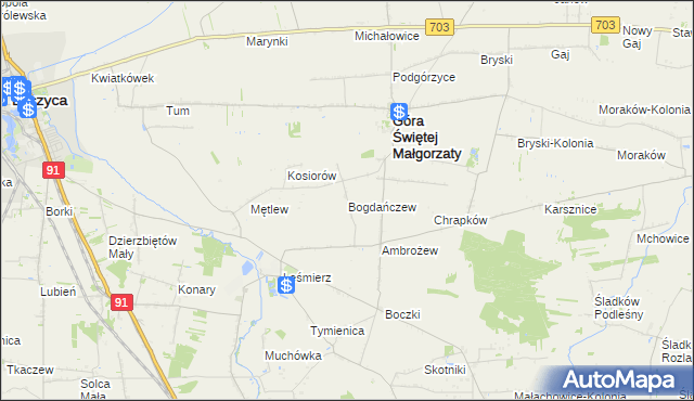 mapa Bogdańczew, Bogdańczew na mapie Targeo