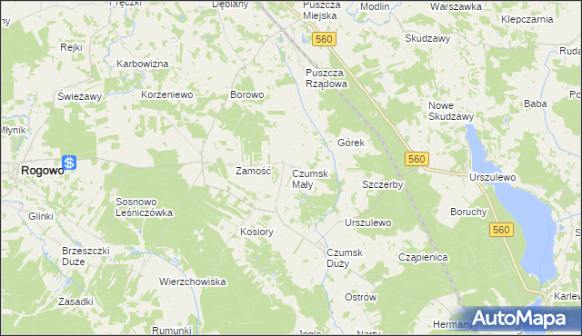 mapa Czumsk Mały, Czumsk Mały na mapie Targeo