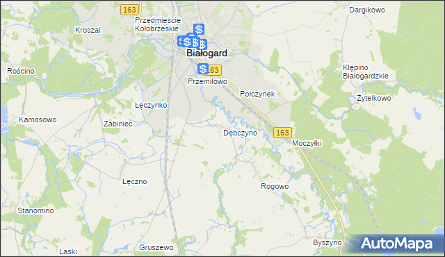 mapa Dębczyno, Dębczyno na mapie Targeo