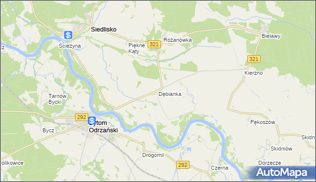 mapa Dębianka, Dębianka na mapie Targeo