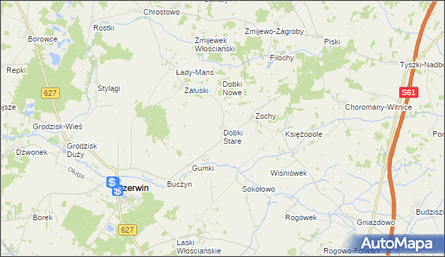 mapa Dobki Stare, Dobki Stare na mapie Targeo