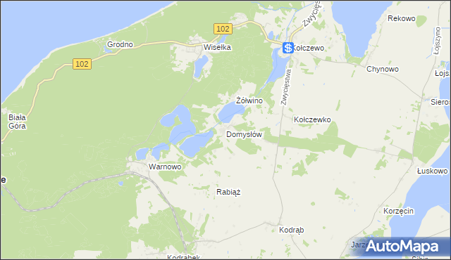 mapa Domysłów, Domysłów na mapie Targeo