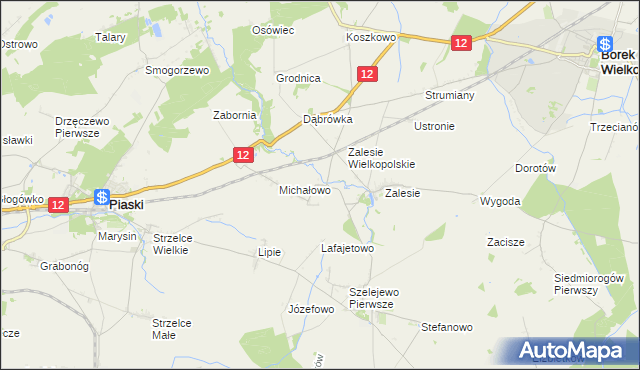 mapa Drogoszewo gmina Piaski, Drogoszewo gmina Piaski na mapie Targeo