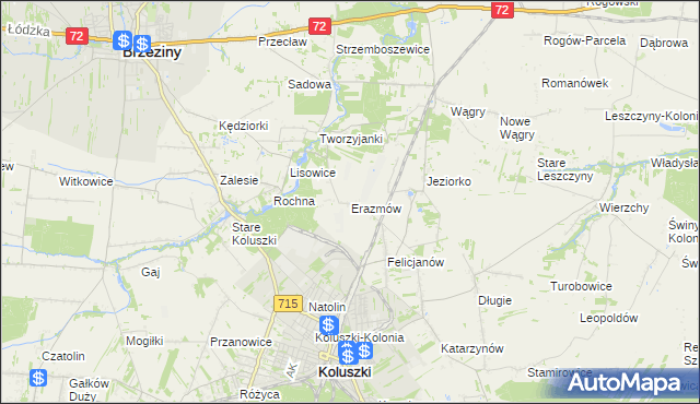 mapa Erazmów, Erazmów na mapie Targeo